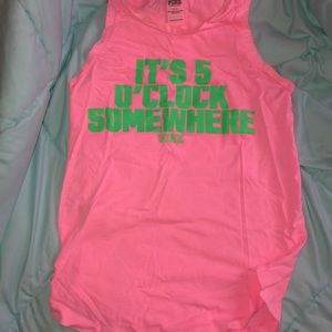 It’s 5 o’clock somewhere PINK tank top